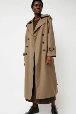Wool Blend Long Trench in Light Olive^No.6 Store Discount