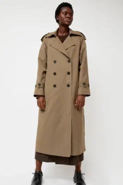 Wool Blend Long Trench in Light Olive^No.6 Store Discount