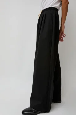 Wool Drawstring Pants in Black^No.6 Store Sale