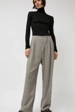 Wool Tweed Wrap Pants in Grey^No.6 Store Best