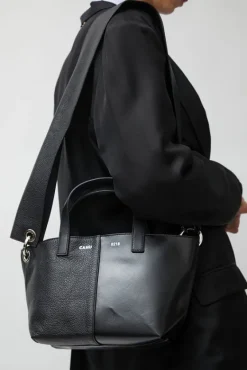 XS Pratique Bigout Bag in Black PVC and Black Leather^No.6 Store Clearance