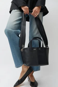 XS Pratique Bigout Bag in Black PVC and Black Leather^No.6 Store Clearance